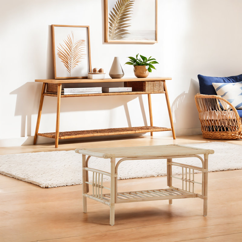 Bourbeau Four Leg Coffee Table with Storage