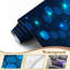 Papier peint adhésif peler et coller hexagonal bleu à motif géométrique brillant de style Tech H 100 po x l 144 po, papier peint amovible en PVC, adhésif pour chambre à coucher, bureau à domicile-1925234674