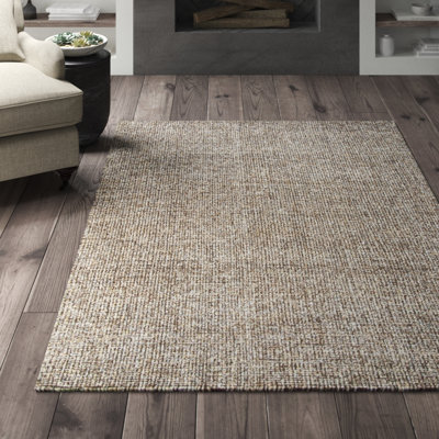Britley Handmade Tufted Wool Brown/Ivory Area Rug