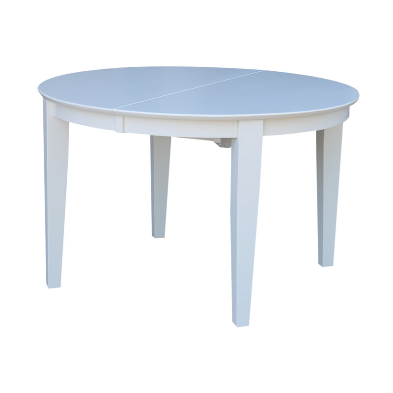 Extendable Round Solid Wood Dining Table