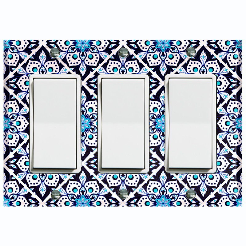 Élégante plaque murale décorative 3 bandes Mandala