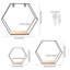Iarla 3 Piece Hexagon Accent Shelf