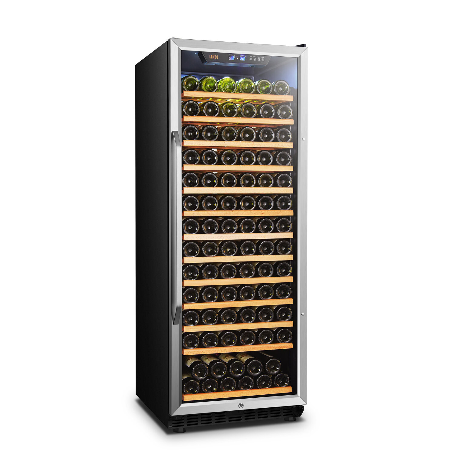 Tylza Mini Fridge 15 Inch Wine Cooler Under Counter, 30 Bottle Dual Zone  Wine Fridge with Stainless Steel, Wine Refrigerator Freestanding, and