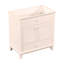 Base de meuble-lavabo 30 po sans lavabo, armoire de salle de bain avec deux portes et un tiroir, blanc