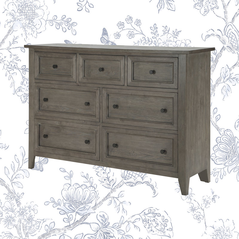 Aubrieanna 61'' W 7 - Drawer Dresser, Weathered White