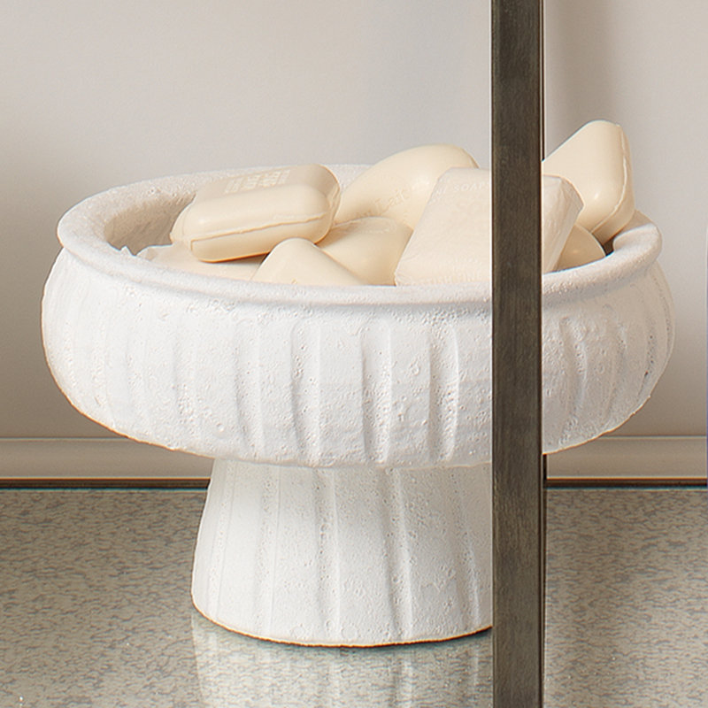 White Textured Ceramic Novelty Table Vase