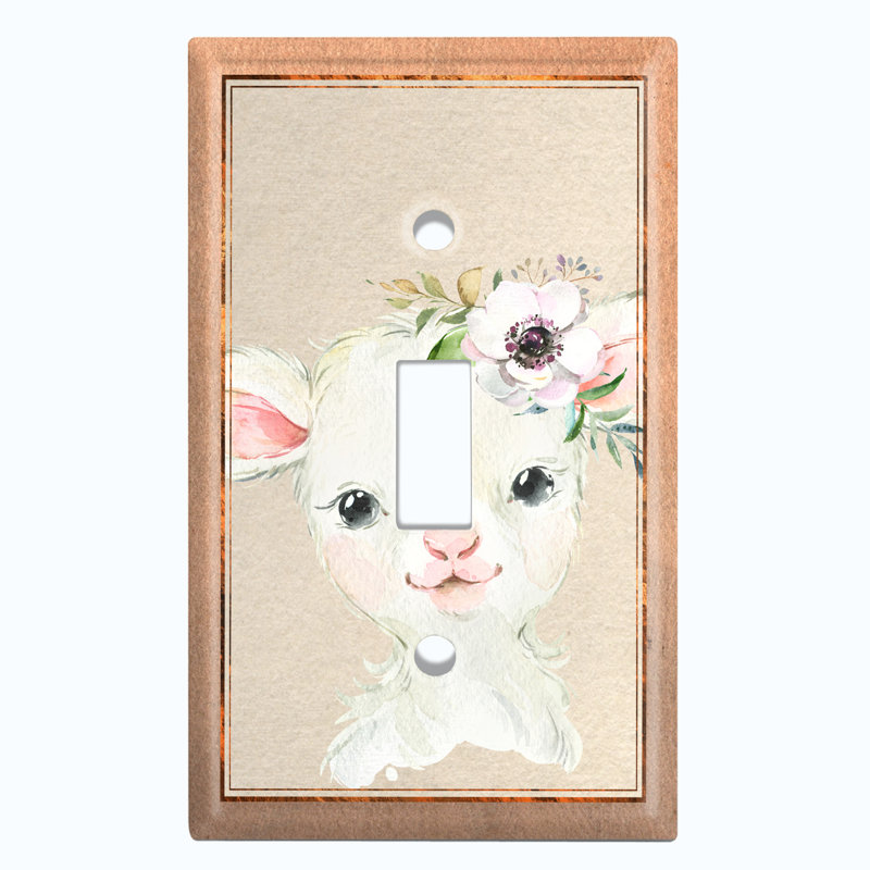 Plaque murale berçante mignonne avec veau