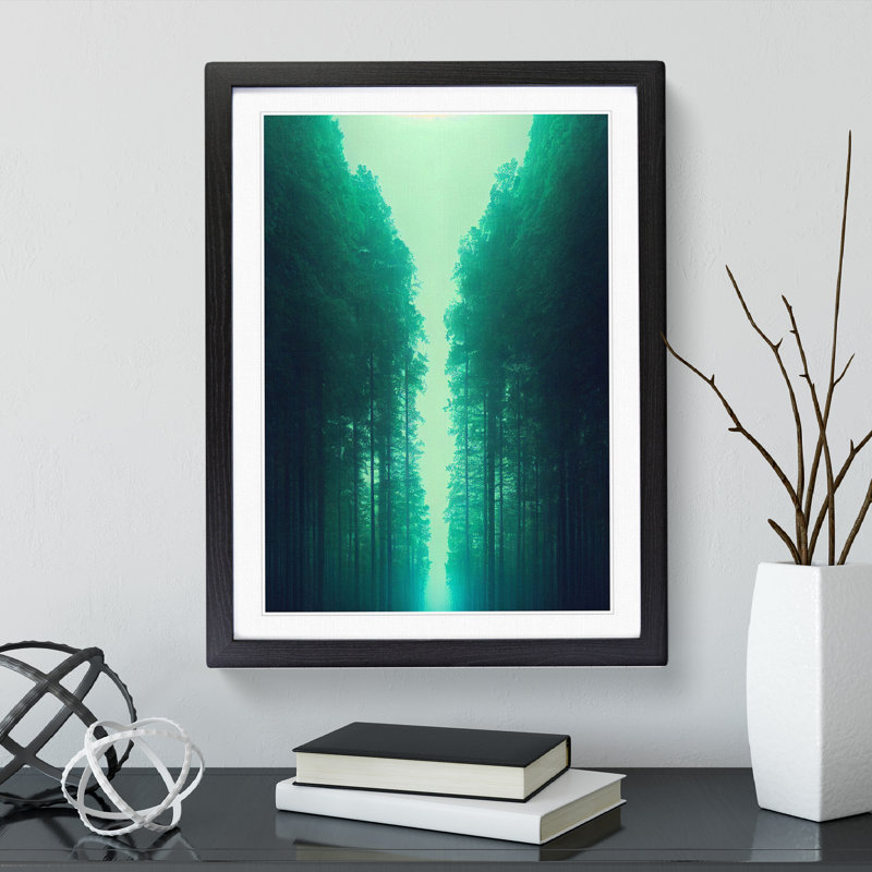 The Forest Tunnel - Single Picture Frame Print, Black Framed, 64cm H x 46cm W x 2cm D