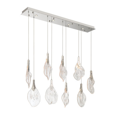 Jateo, Chandelier, 13-Light, 51", Polished Nickel, Clear Glass