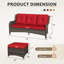 73'' Wide Wicker Patio Sofa with Cushions-1286234747