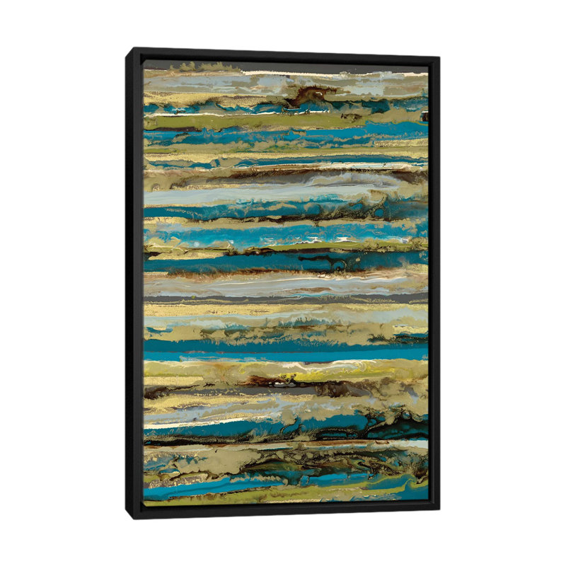 « lines », reproduction d’art sur toile, H 26 po x l 18 po x P 1,5 po, Toile avec cadre noir
