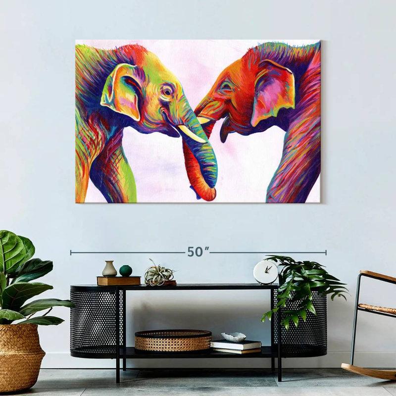 Brampt Elephant Calves, 32" H x 48" W