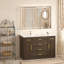 Meuble-lavabo 48 po brun foncé. Armoire de rangement abondante - 2 portes à fermeture douce et 6 tiroirs-821115224