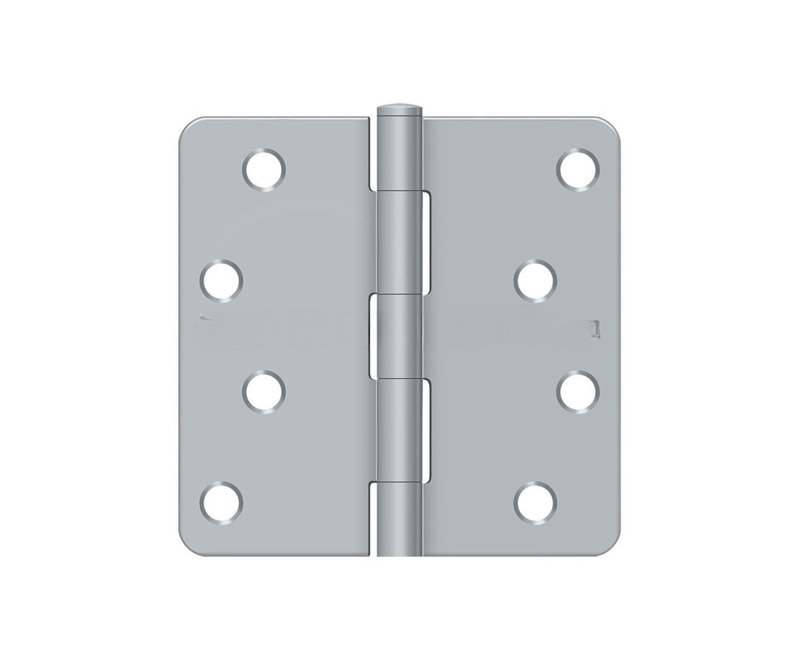 Charnière Deltana S44R426D de 4 po x 4 po x 1/4 po, de style résidentiel, en chrome brossé, Chrome brossé