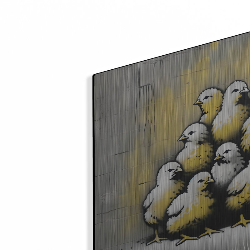Art mural en bois August Grove® «Chickens» par Andreas Magnusson, H 16 po x l 24 po