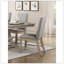 Ensemble de 2 chaises d'appoint avec dossier rembourré, garniture cloutée et finition gris brun pour un mobilier de salle à manger élégant