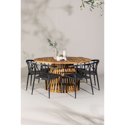 Gosford 6 - Person Patio Dining Set Round Table
