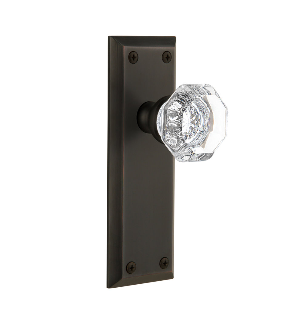Grandeur Fifth Avenue Plate Single Dummy with Chambord Crystal Door Knob Grandeur 