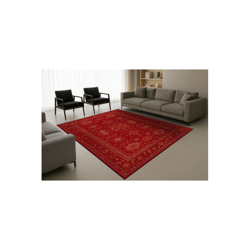 Tapis tissé à la main Mosso, 3'3" x 4'11"