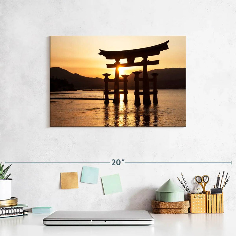 Ravi Miyajima Torii Sunset, 8" H x 12" W