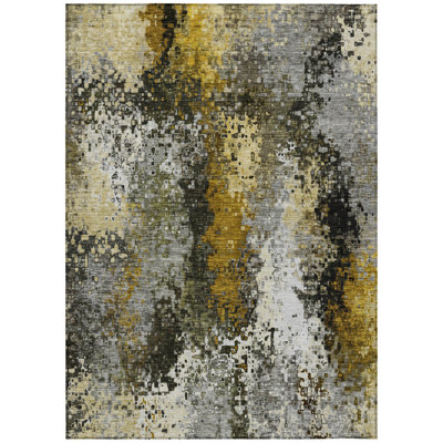 Machine Washable Indoor/Outdoor Boruta ACN2242 Abstract Rug