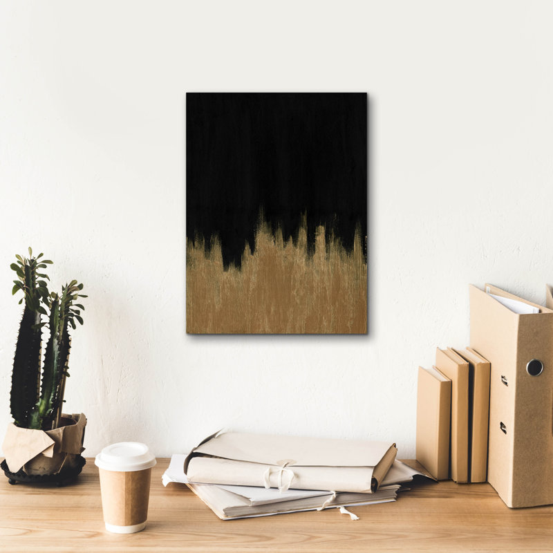 «Gold Way» par Svetlana Aleynikova, art mural sur toile, H 16 po x l 12 po