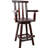 Rustic Fir Wood Bistro Stool With Ergonomic And 360 Swivel Function Charming Kitchen Chair Armrest For Daily Use-246554264
