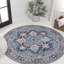 Tapis bleu / beige Huddleston-700340276