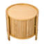 Table basse rotative moderne U-Can avec rotin et rangement caché