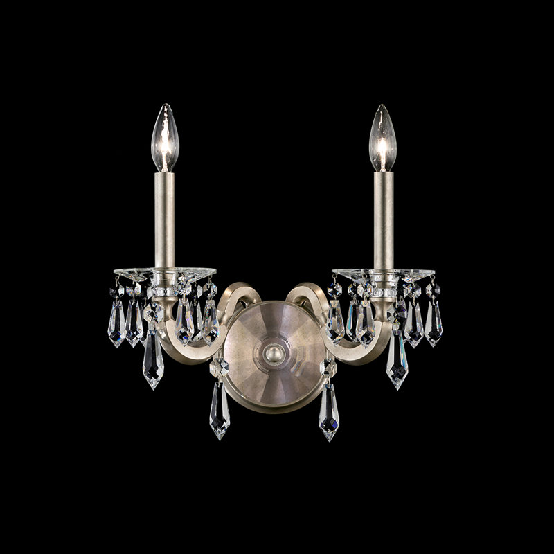 Napoli 2 - Light Candle Wall Light, Antique Silver