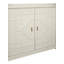Armoire décorative en rotin à deux portes avec extrémités courbées peintes-11782080