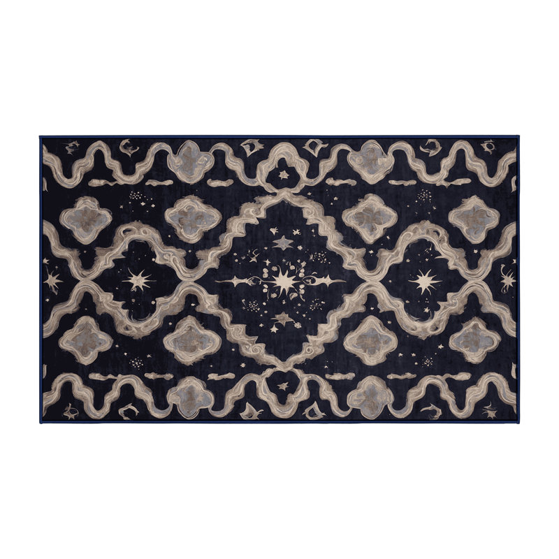 Machine Washable Purple Area Rug, Runner 2' x 5'