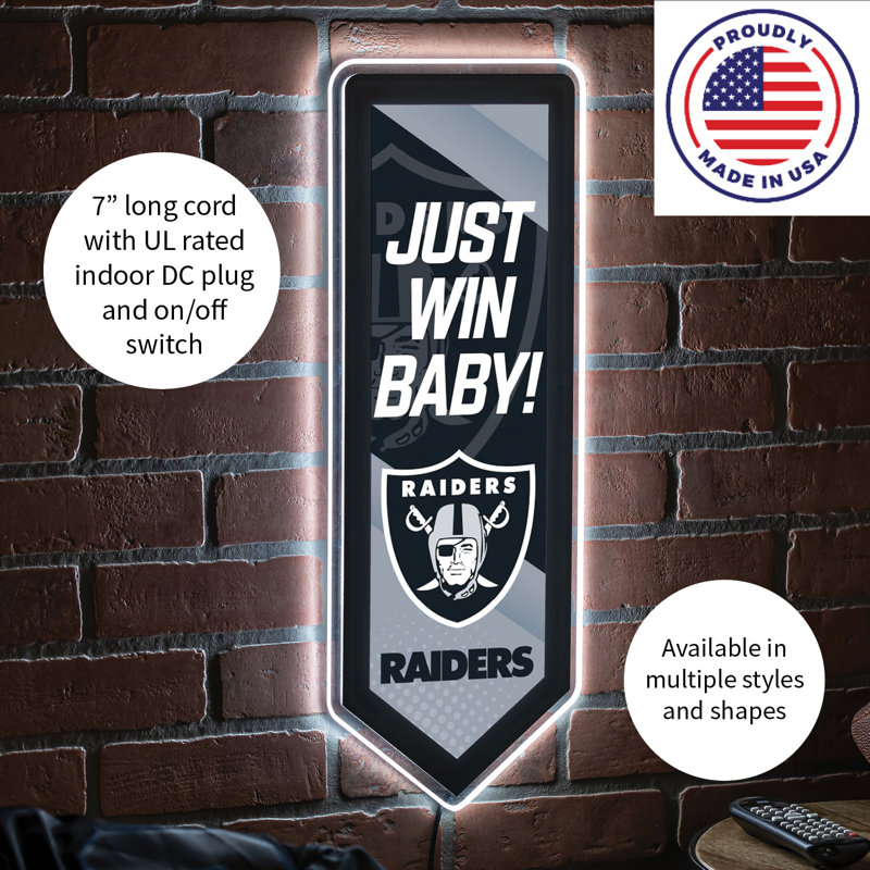 Plaque murale lumineuse NFL, Raiders de Las Vegas