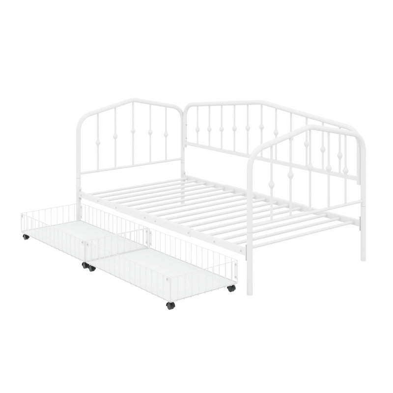 Breshauna Metal Daybed, White