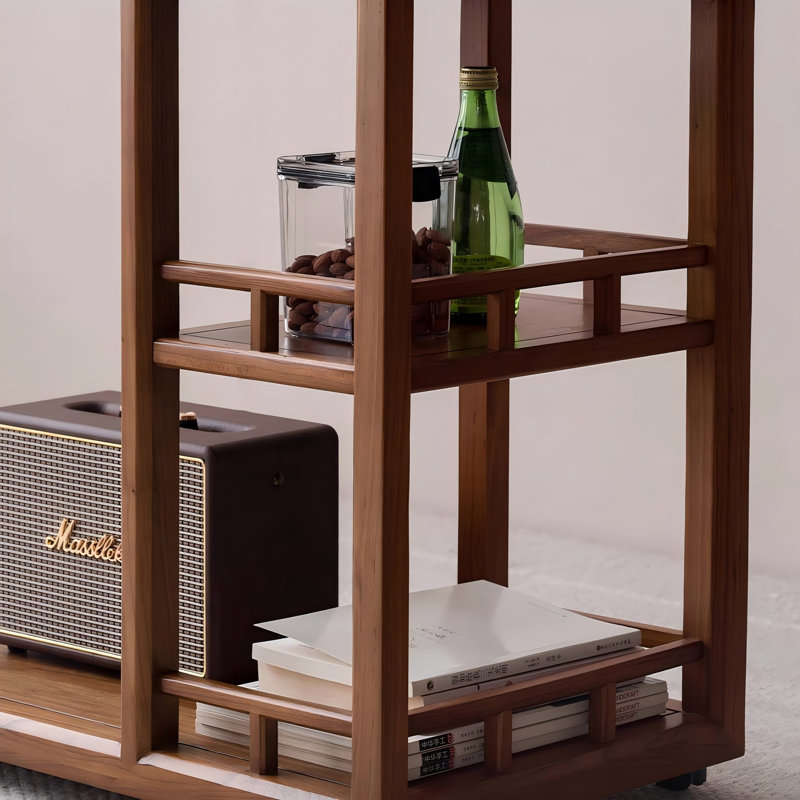 Mobile sideboard storage rack