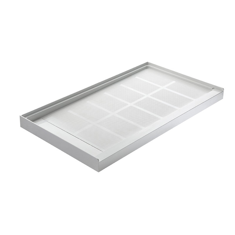 60 po L x 34 po W Base de bac de douche en acrylique à surface solide avec drain central, 60"L X 36"W, Au centre