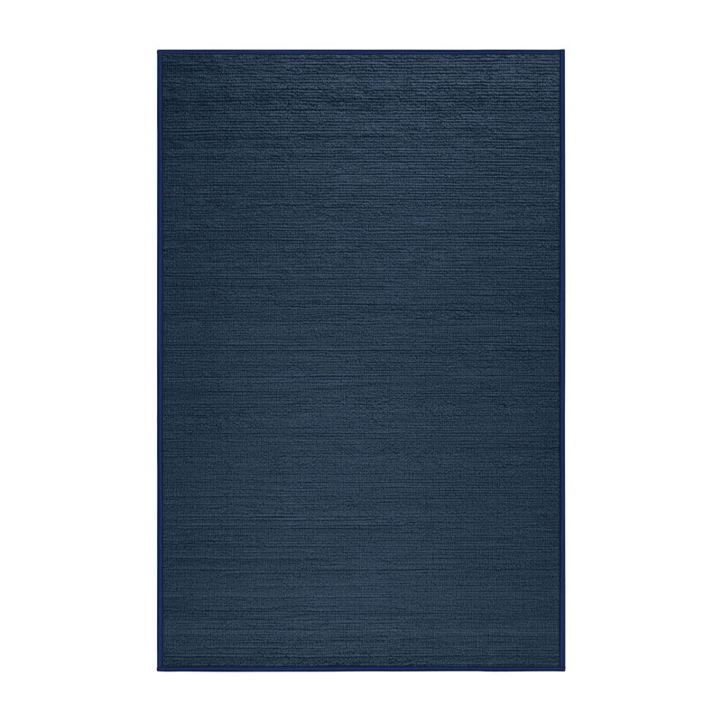 Tapis gris uni lavable à la machine, Rectangulaire 8 pi x 10 pi