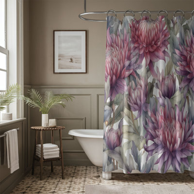 Floral Repeat - 1 Piece Standard Shower Curtain