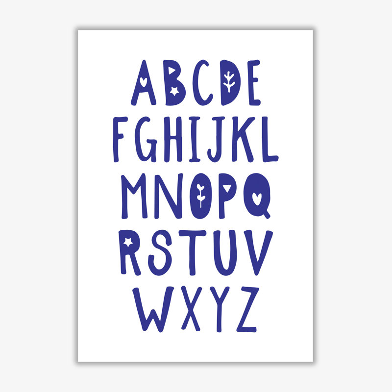 Alphabet - Painting, No Frame, 42 cm H x 30 cm W x 1 cm D