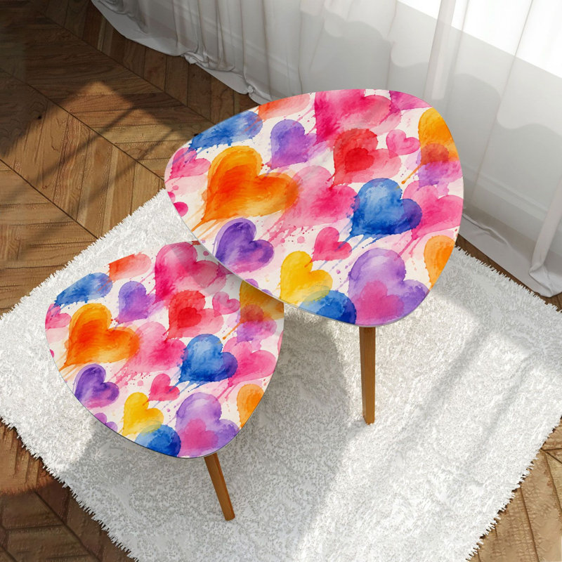 Ensemble de 2 tables basses gigognes Triangle