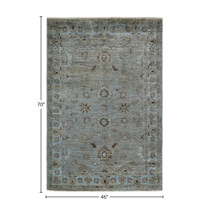 Cynthiaa One-of-a-Kind 3' 10" X 5' 10" Hand Knotted Area Rug