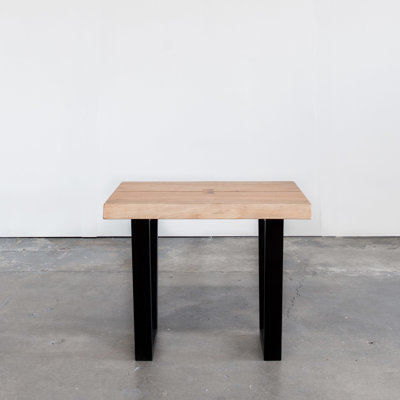 Kingden Solid Wood Top End Table