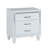 Nightstands with mirror frame accents, Bedside Table with two drawers and one hidden drawer, End Table with Crystal Pull for Living Room,Bedroom, White