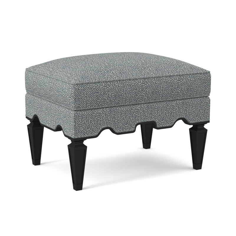 Repose-pieds Palm Beach, Espresso, Mélange de polyester Maya cyan
