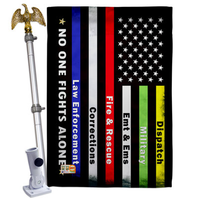 Double Sided 40'' H x 28'' W Polyester Flag Set