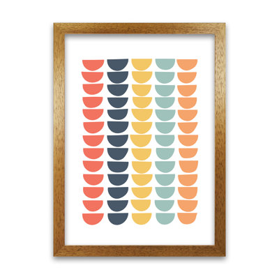 Retro Multicolour Half Circles Original - Print