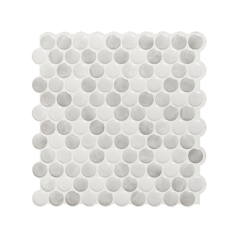 Peel and Stick Gel Backsplash Tile Penny 9" x 9"