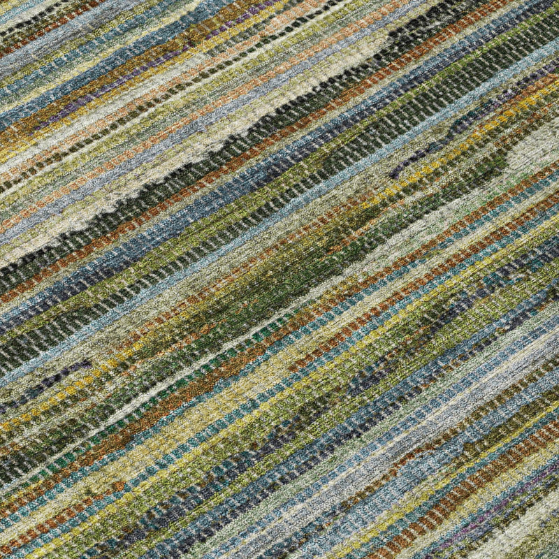 Tapis intérieur / extérieur lavable à la machine Chantille ACN2717, Vert, Tapis de couloir 2 pi 3 po x 7 pi 6 po