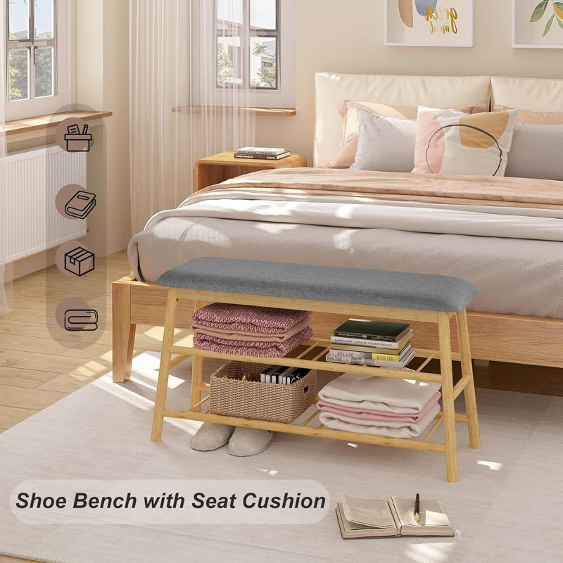 Mccain Polyester Blend Upholstered Storage Bench