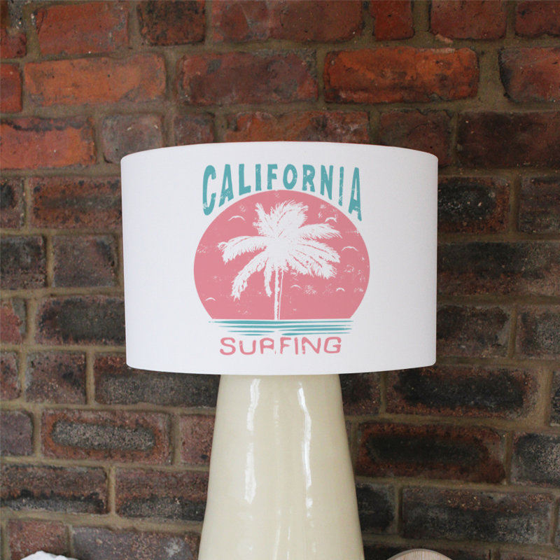 Cotton Drum Lamp Shade ( Uno ), 22cm H x 25cm W x 25cm D